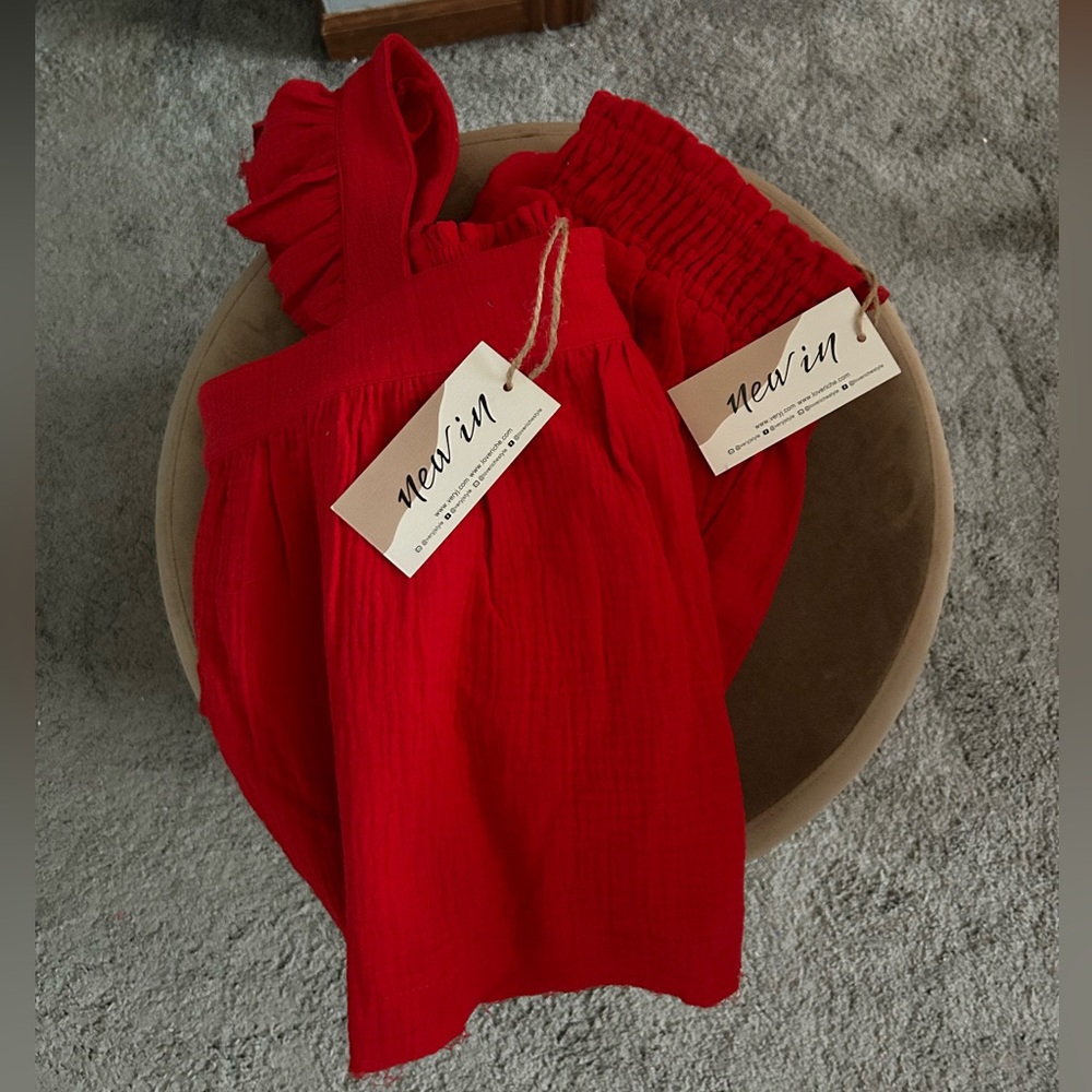 *New* Newin Red Two-Piece Set (Tank and Pants)